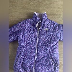 Girls size Large reversible North Face - a little wear by the sleeves